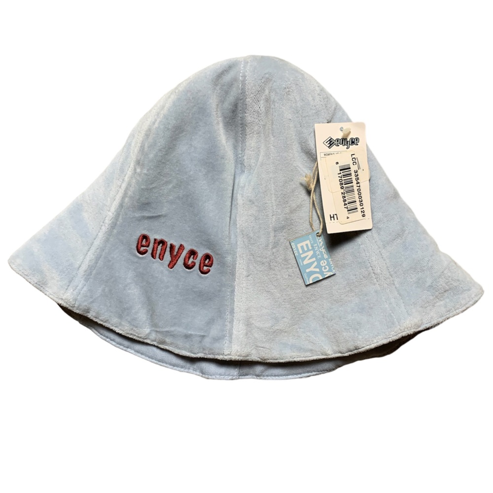 Enyce Vintage 90s Velour Bucket Hat Baby Blue Streetwear LCC 3354700030129